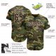 Custom Camo Brown-White Authentic Baseball Jersey