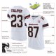 Custom White Black-Cardinal Mesh Authentic Football Jersey