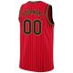 Custom Red White Pinstripe Black-Old Gold Authentic Basketball Jersey