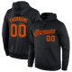 Custom Stitched Black Orange-Old Gold Sports Pullover Sweatshirt Hoodie