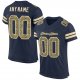 Custom Navy Camo-Cream Mesh Authentic Football Jersey