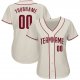 Custom Cream Crimson Authentic Baseball Jersey