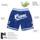 Custom Royal White-Light Blue Authentic Throwback Basketball Shorts