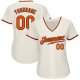 Custom Cream Orange-Black Authentic Baseball Jersey