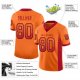 Custom Orange Red-Black Mesh Drift Fashion Football Jersey