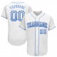 Custom White Ligh Blue-Royal Authentic Drift Fashion Baseball Jersey