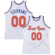 Custom White Orange-Royal Authentic Throwback Basketball Jersey