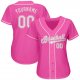 Custom Pink White Authentic Baseball Jersey