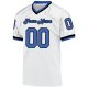 Custom White Blue-Black Mesh Authentic Throwback Football Jersey