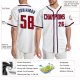 Custom White Red-Navy Authentic Baseball Jersey