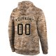 Custom Stitched Camo Black-Cream Sports Pullover Sweatshirt Hoodie