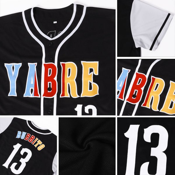 Custom Black White-Gold Authentic Baseball Jersey