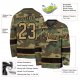 Custom Camo Old Gold-Black Salute To Service Hockey Jersey