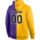 Custom Stitched Gold Black-Purple Split Fashion Sports Pullover Sweatshirt Hoodie