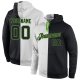 Custom Stitched White Black-Neon Green Split Fashion Sports Pullover Sweatshirt Hoodie